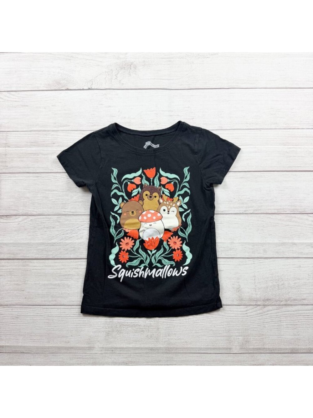 Original Squishmallows Black Graphic Tee Shirt M 8